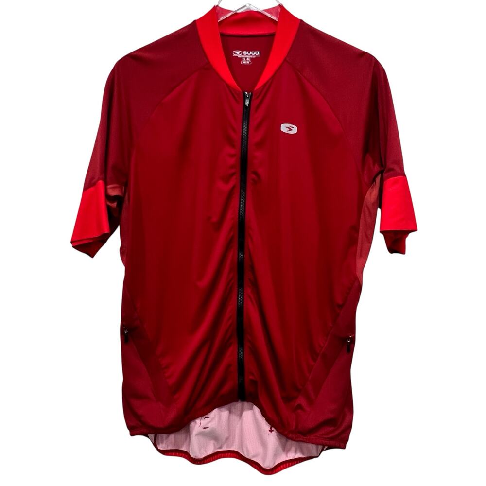 Sugoi Pro Fit Cycling‎ Top Full Zip Front Red Size XL Outdoor Athletic Active